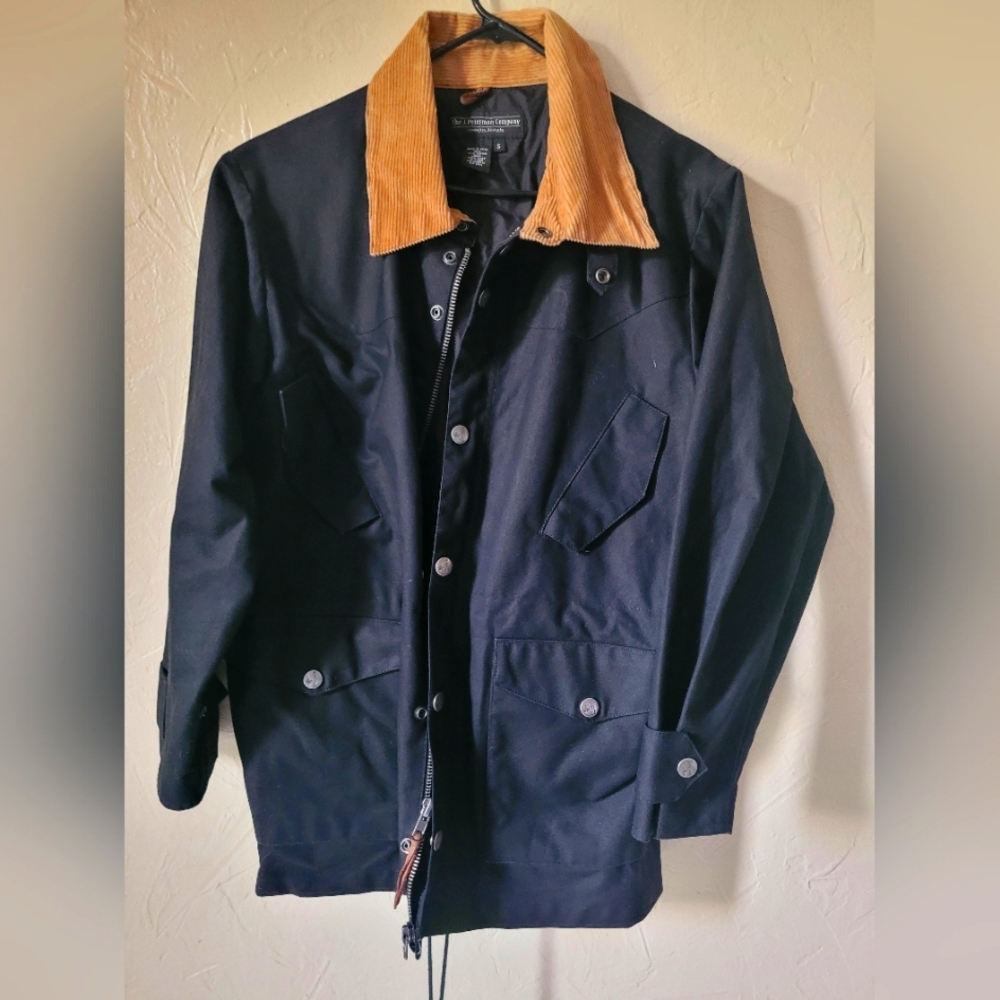 The J Peterman Company Black Coat With Tan Collor S Classic